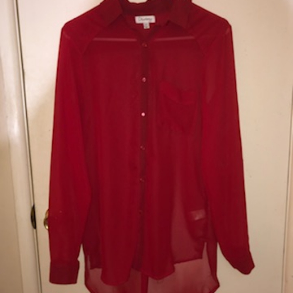 Kohl's Olsenboye sheer blouse